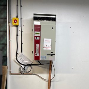 Vapac Electrode Boiler installed with a Room Distribution Unit. 