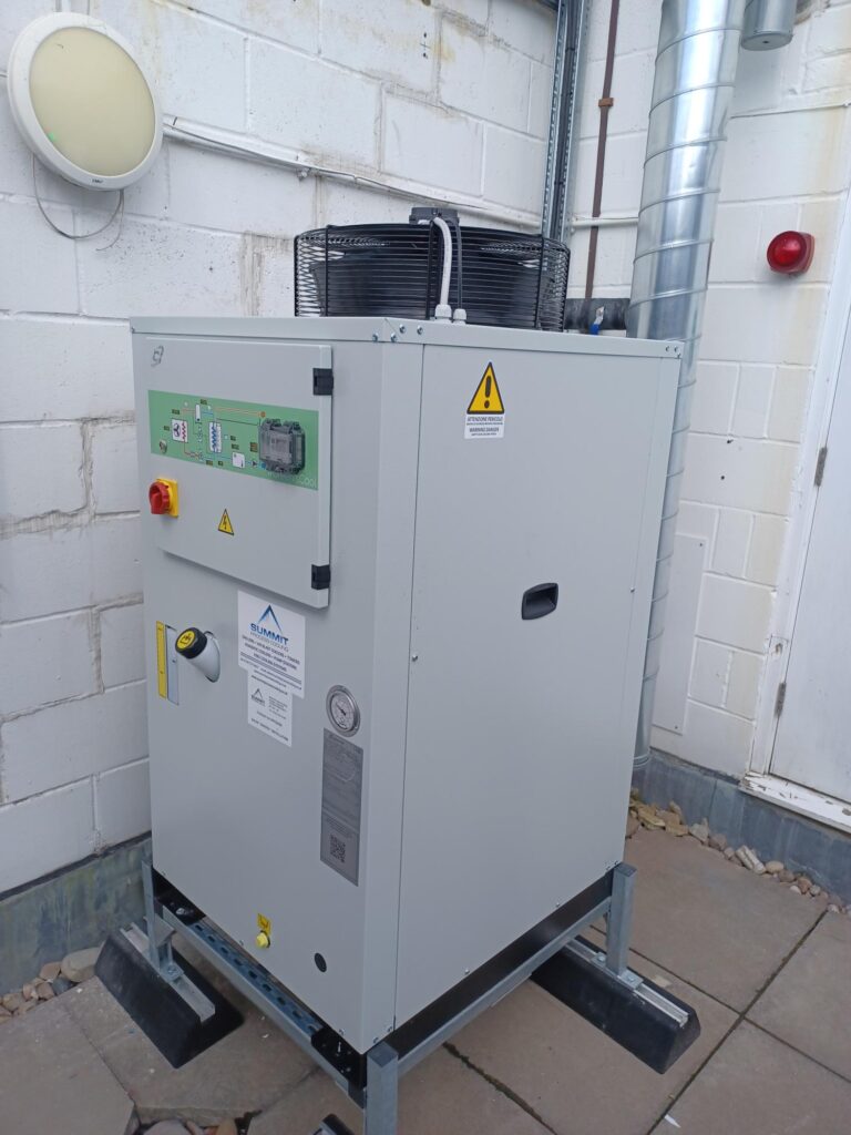 Image of Chiller installed for a medical dry room