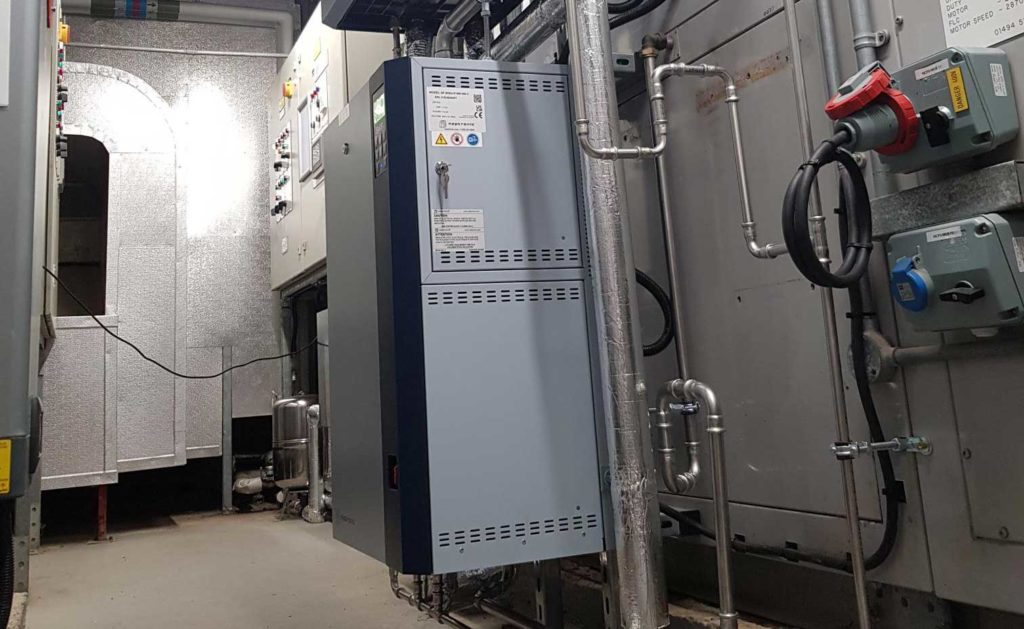 Neptronic SKE4 Resistive Humidifier installed within an air handling unit