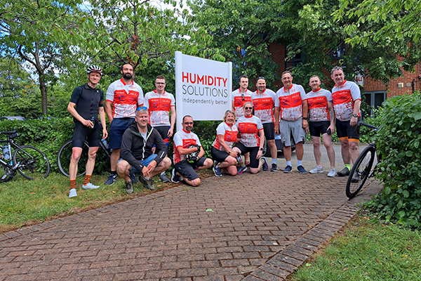 Humidity Solutions team after finishing the charity bike ride